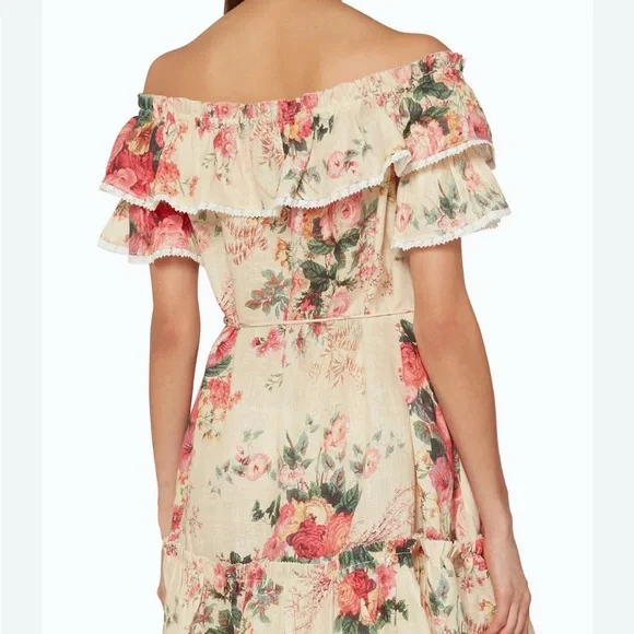 Zimmermann short Floral Ruffle Dress size small (Zimmermann 2) - Picture 2 of 8